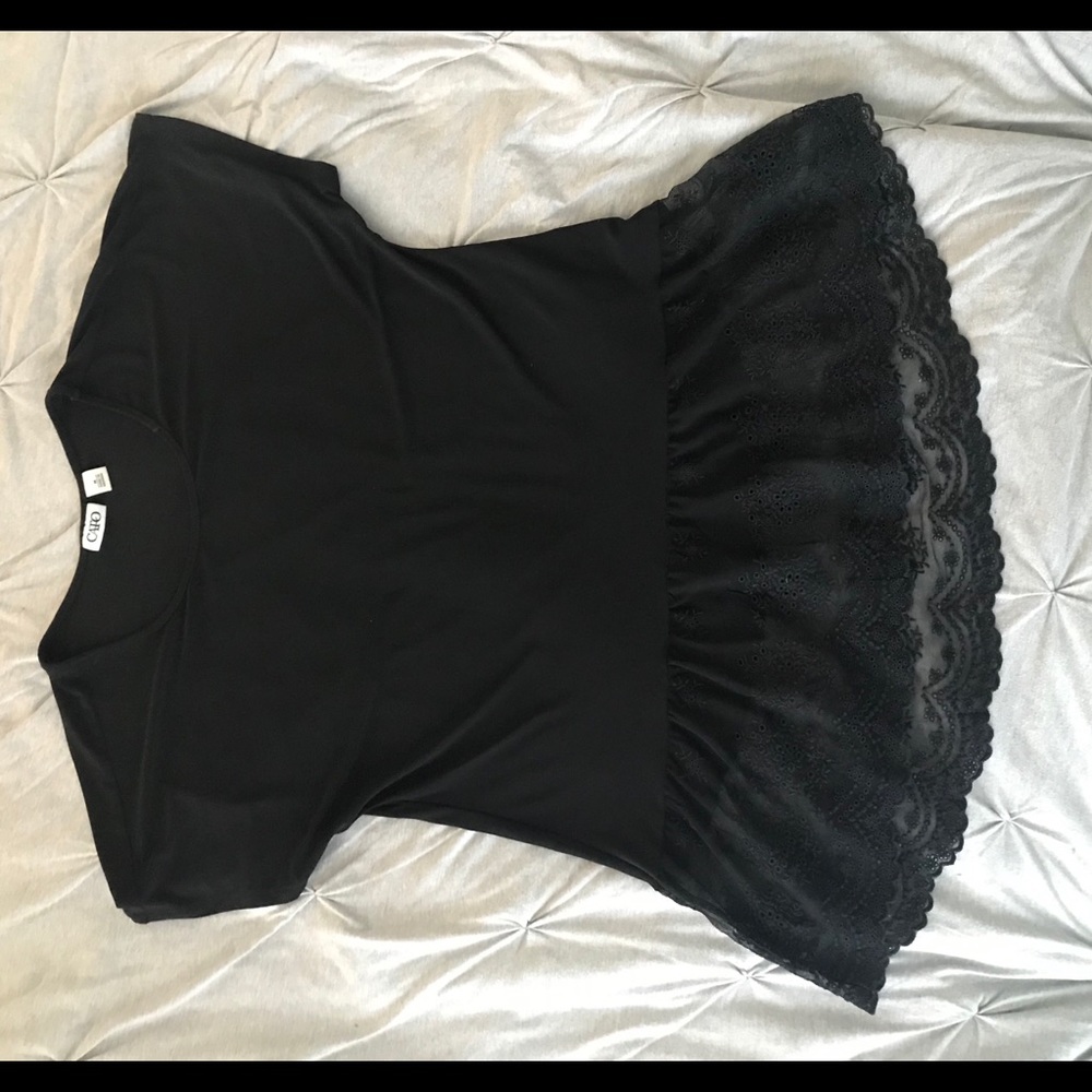 Black lace top